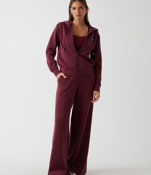 Mid rise wide leg pant