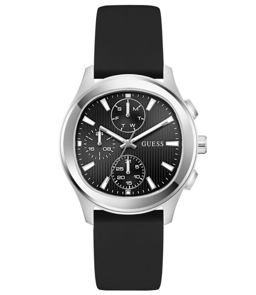 Mens Black/Gunmetal/Grey Square Analog Watch