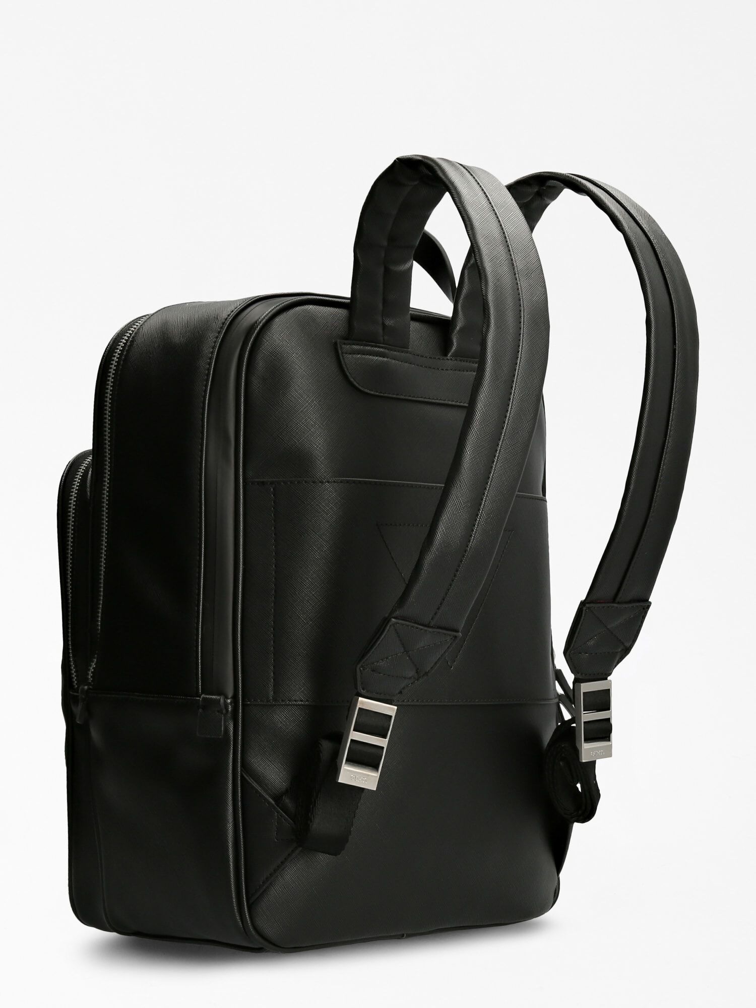 Guess black leather backpack cheap