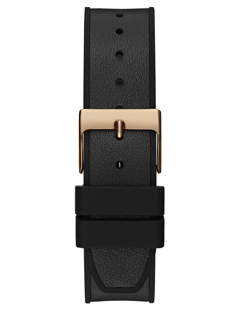 ساعة يد كوارتز تناظرية من الجلد الطبيعي/السيليكون