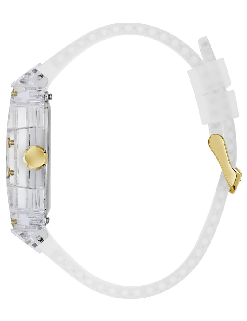 Mens White Rectangle  Watch