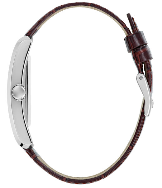 Mens Bronze/Brown/Rose Gold Tone Rectangle Analog Watch