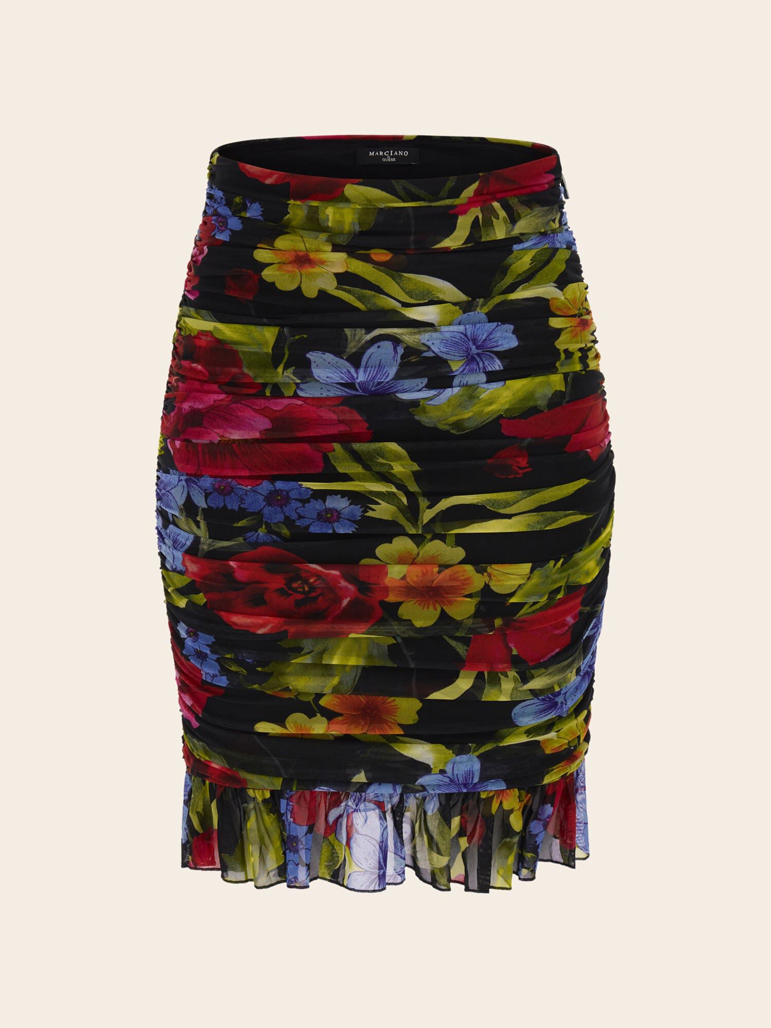 Marciano Floral Print Mini Skirt