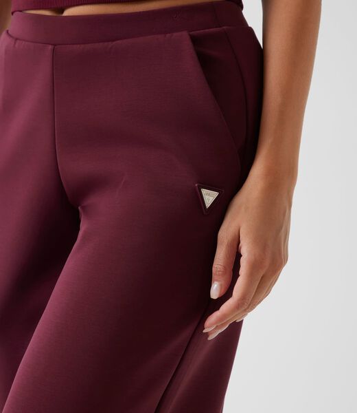 Mid rise wide leg pant