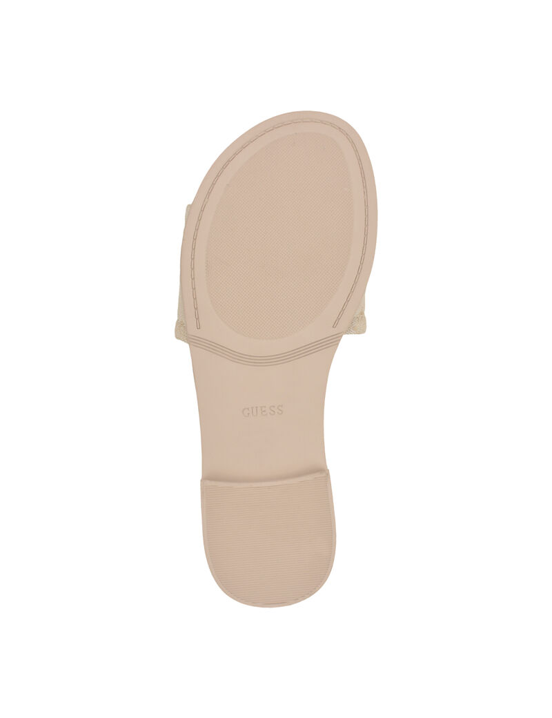 Elysone logo flat sandals