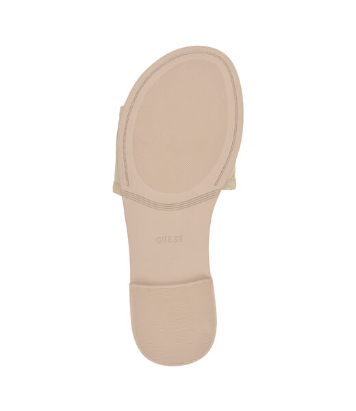 Elysone logo flat sandals