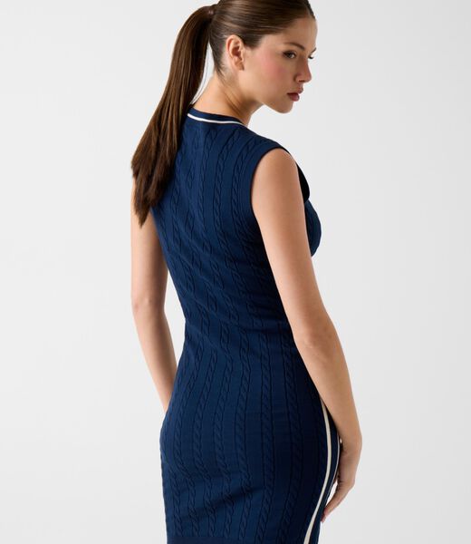 Cable knit mini dress