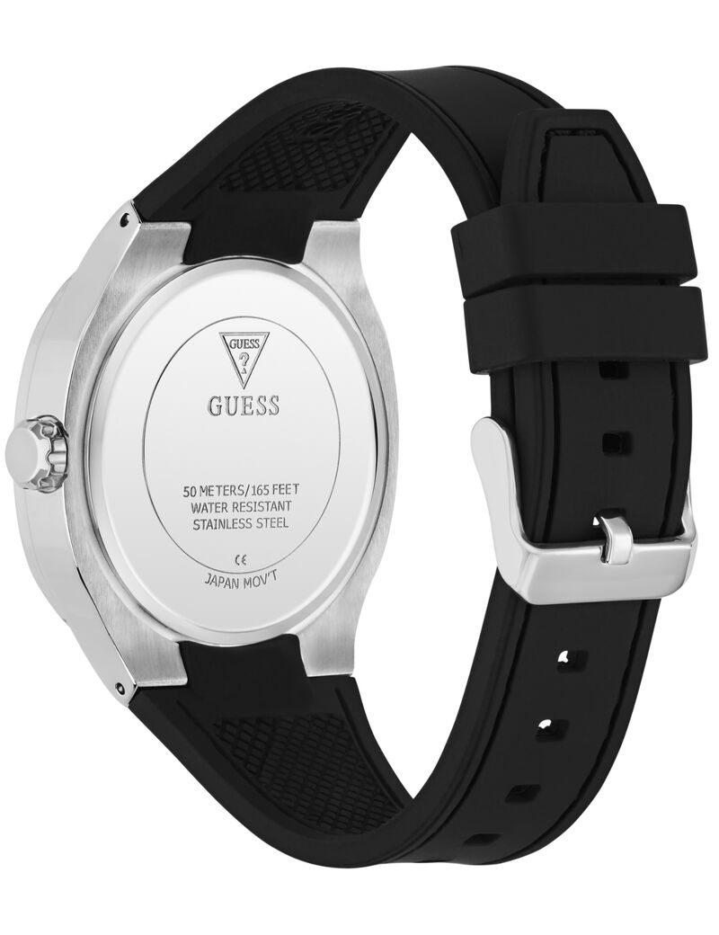 Mens Black/Gunmetal/Grey Square Analog Watch