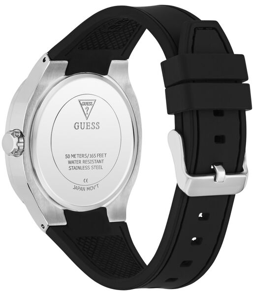 Mens Black/Gunmetal/Grey Square Analog Watch