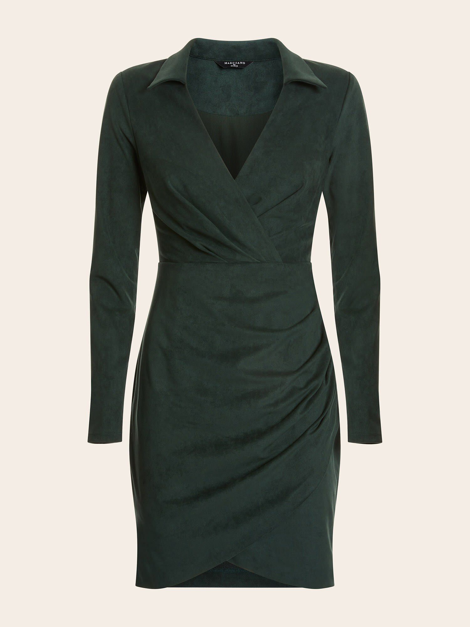 Emerald green suede dress top