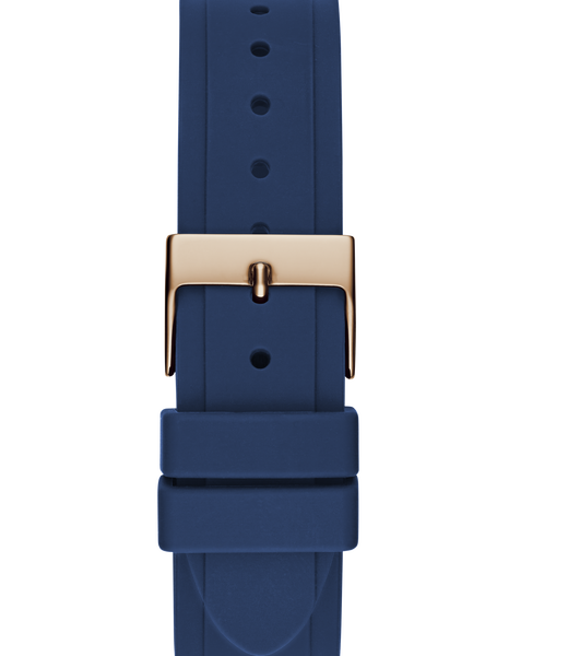 Ladies Blue Rose Gold Tone Multi-function Watch