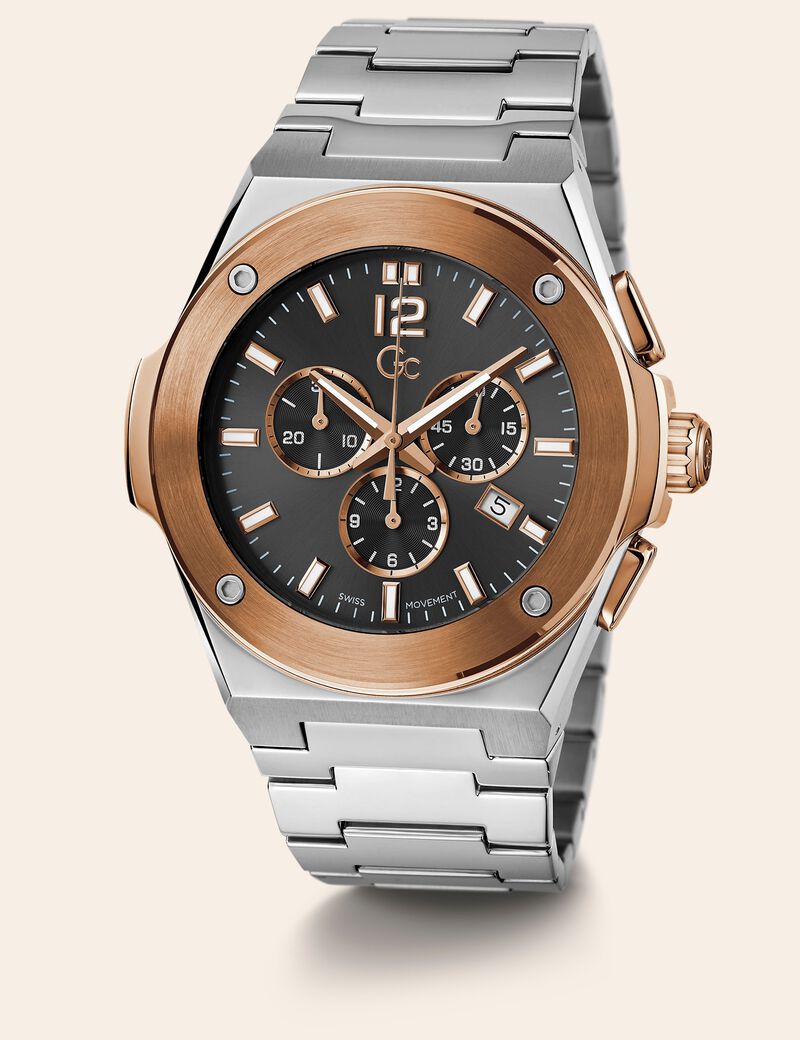 GC steel chronograph watch