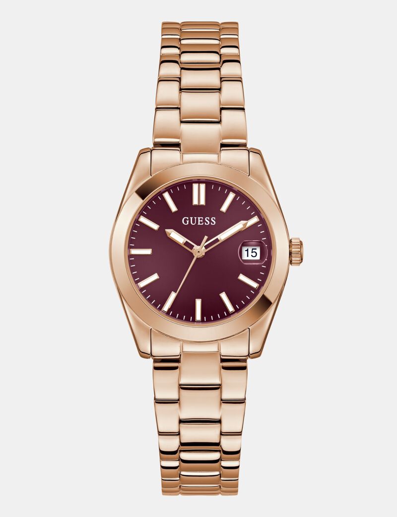 Ladies Rose Gold Tone Date Watch