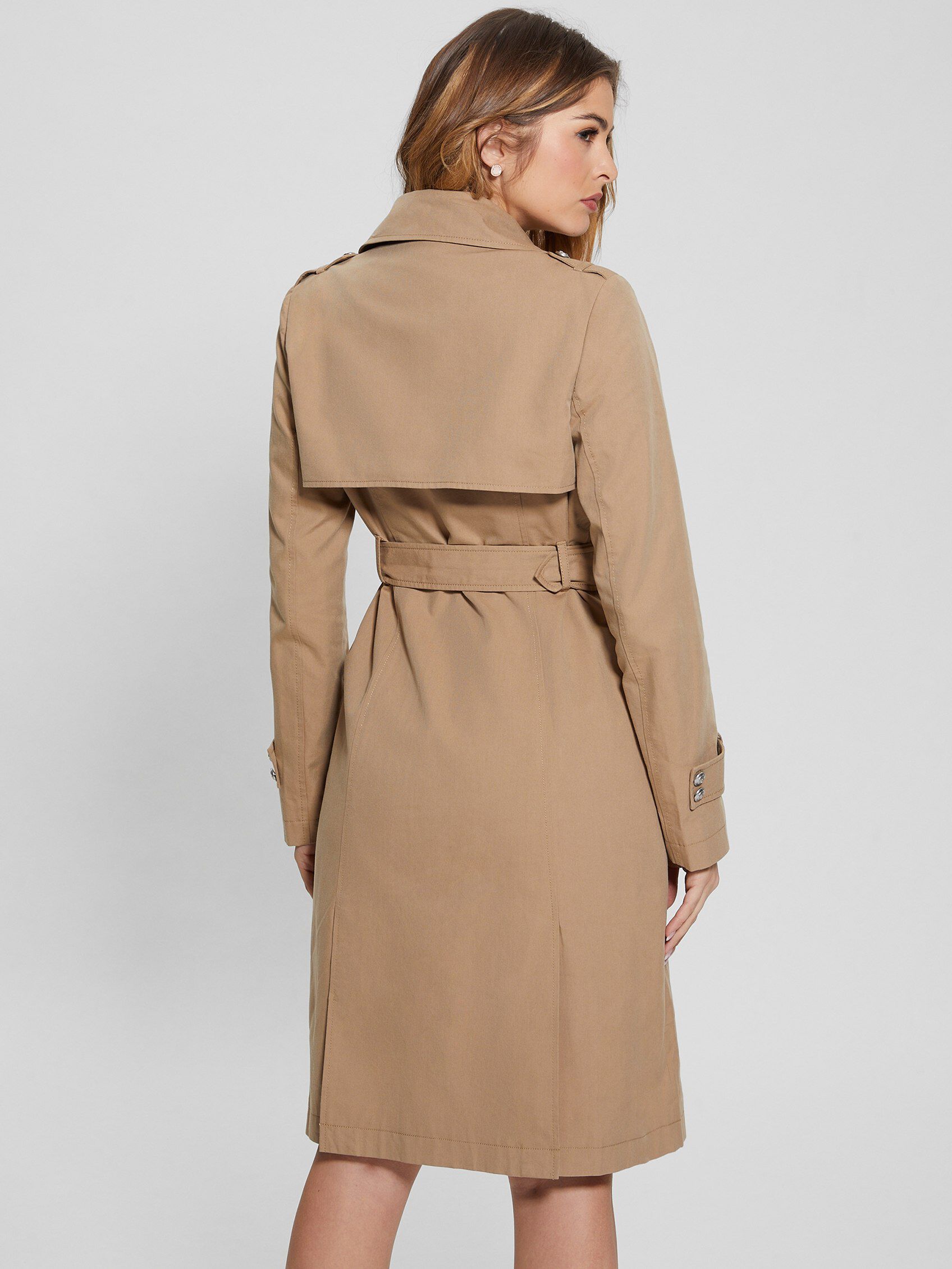Guess black trench coat shop