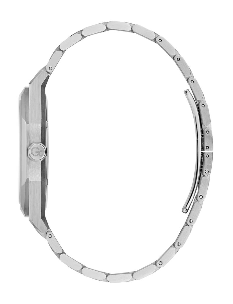 GW COUSSIN SLEEK SLV CS BLK DL 42MM QTZ SLV SS BRCT FW23