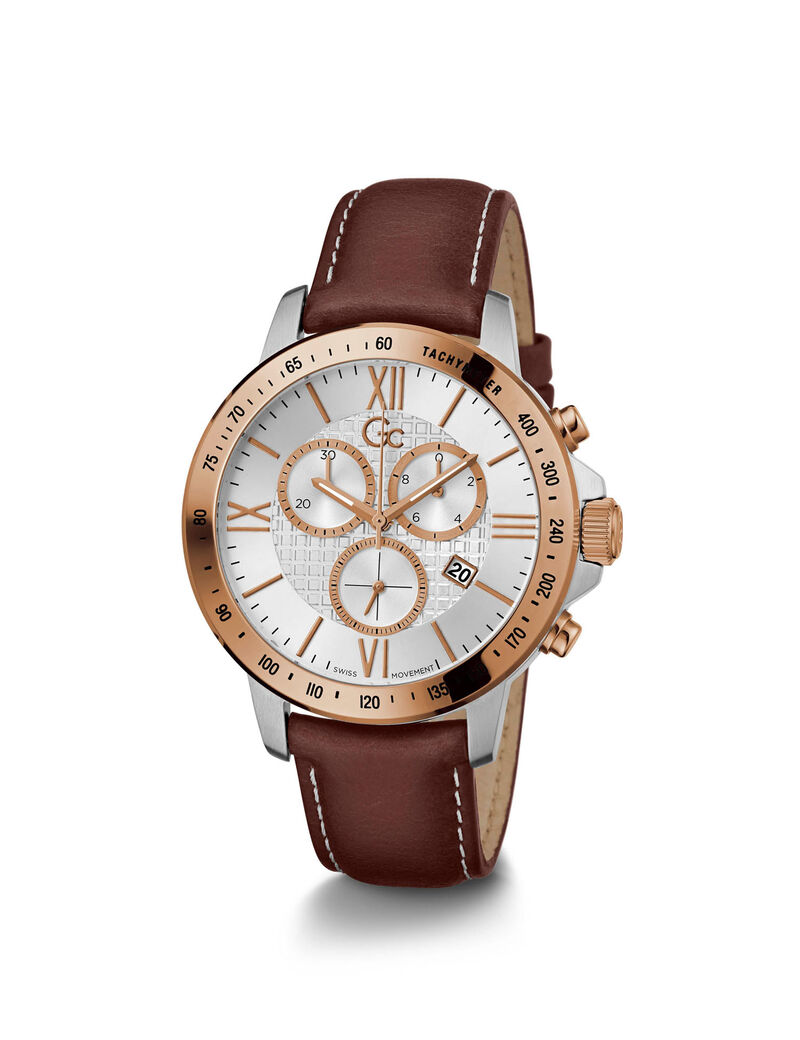 Gc Gold And Brown Mens Watch
