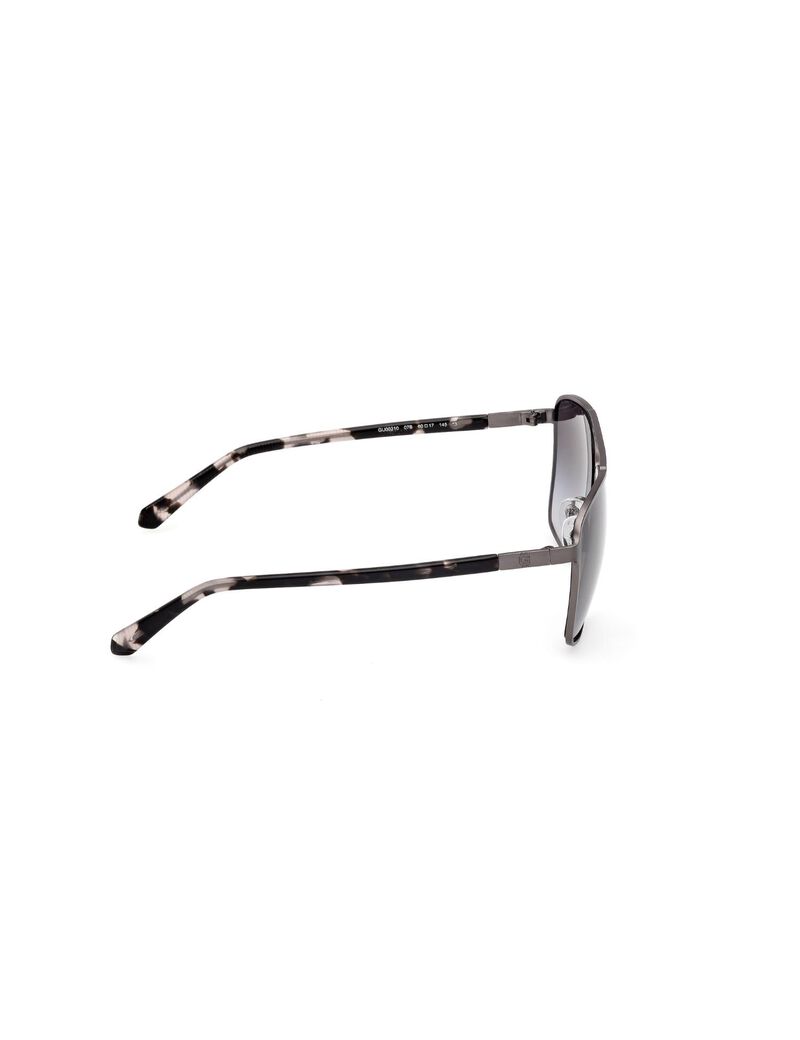 Square nickletin gradient smoke sunglasses