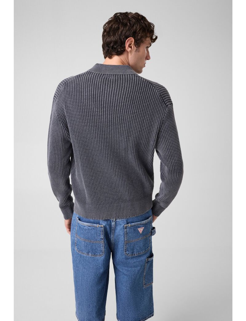 جيس waffle sweater polo