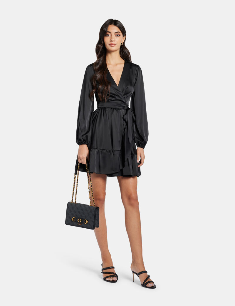 Satin chemisier dress