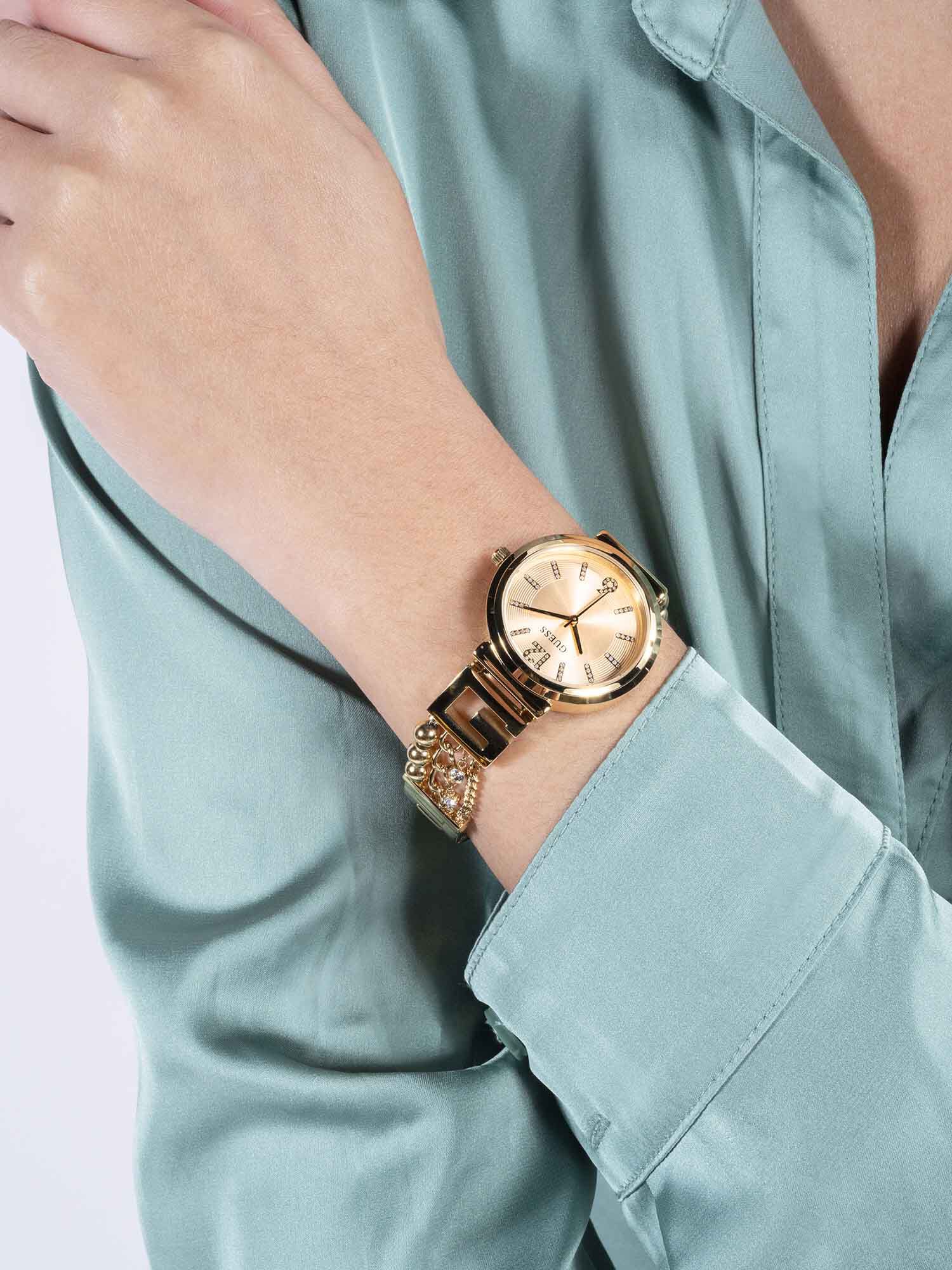 Guess gold chain watch online