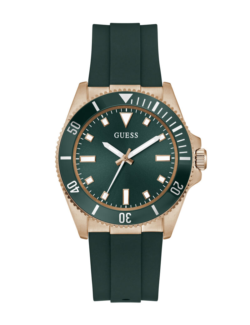 guess mens color round analog watch