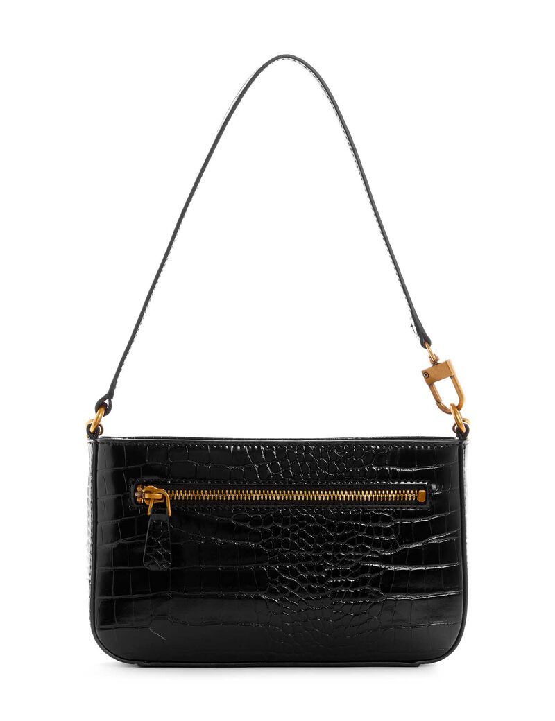 Katey Croc Mini Top Zip Shoulder