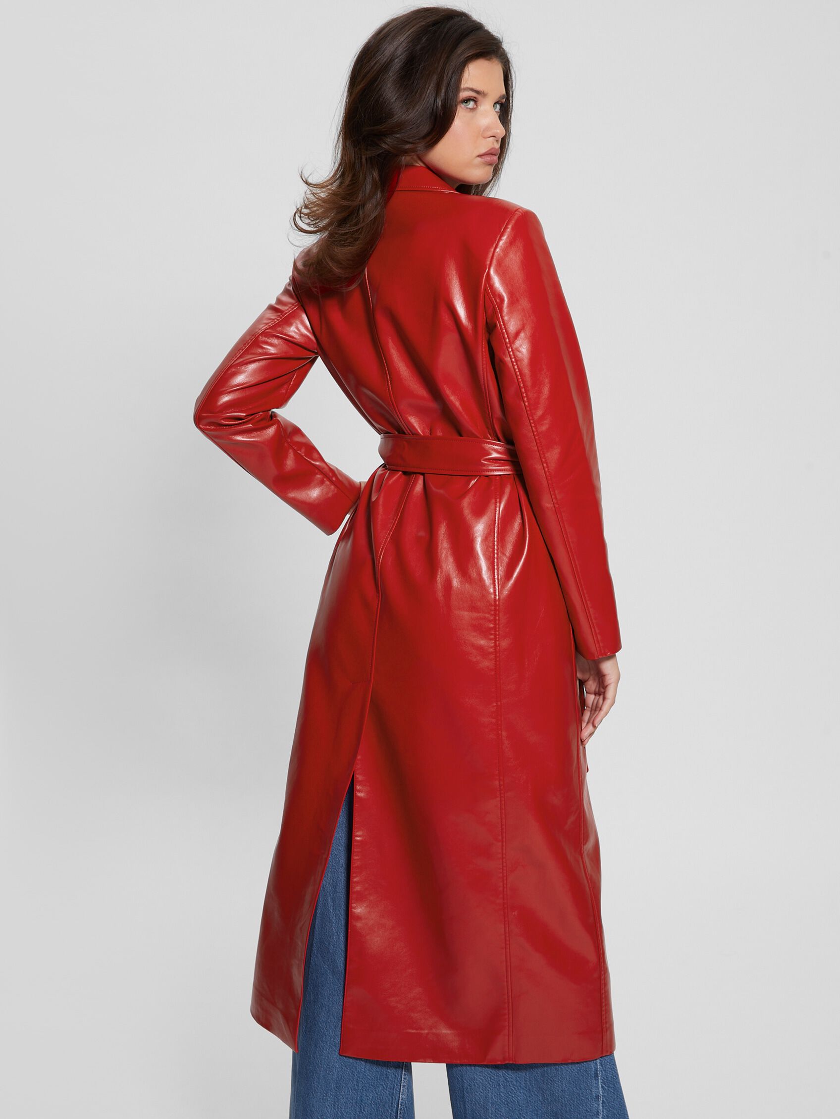 Guess leather coats shop