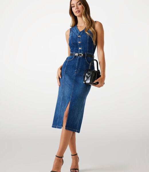 Bodycon denim midi dress
