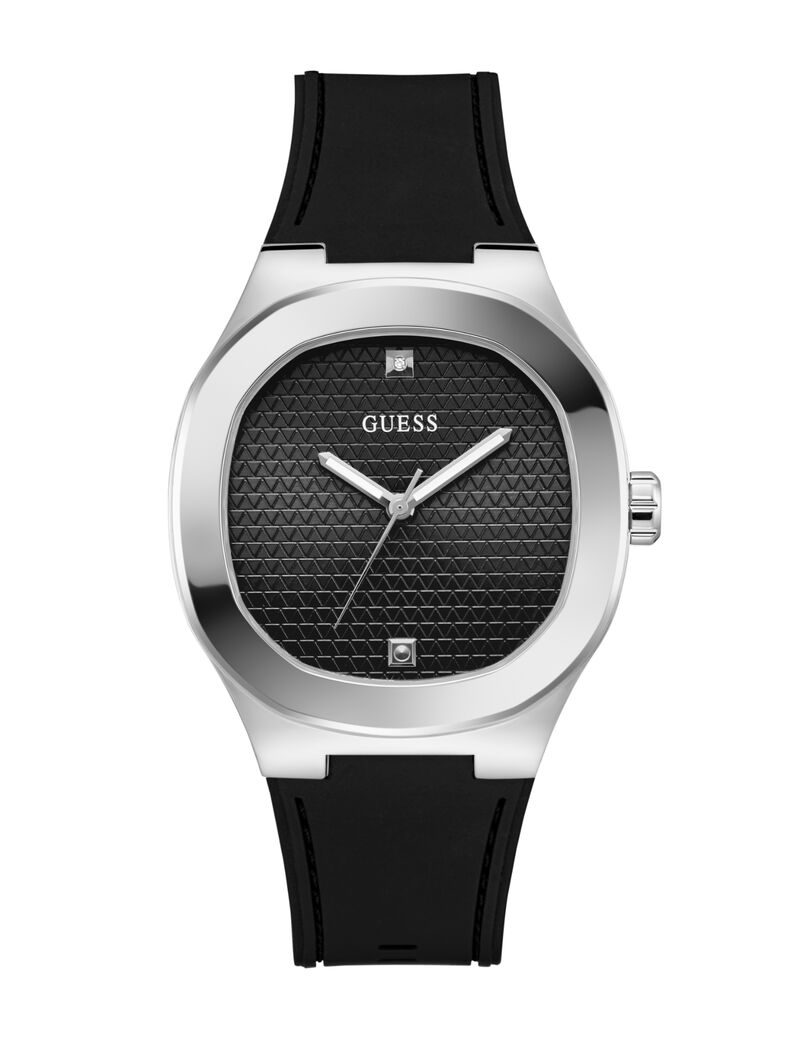 Mens Black/Gunmetal/Grey Square Analog Watch