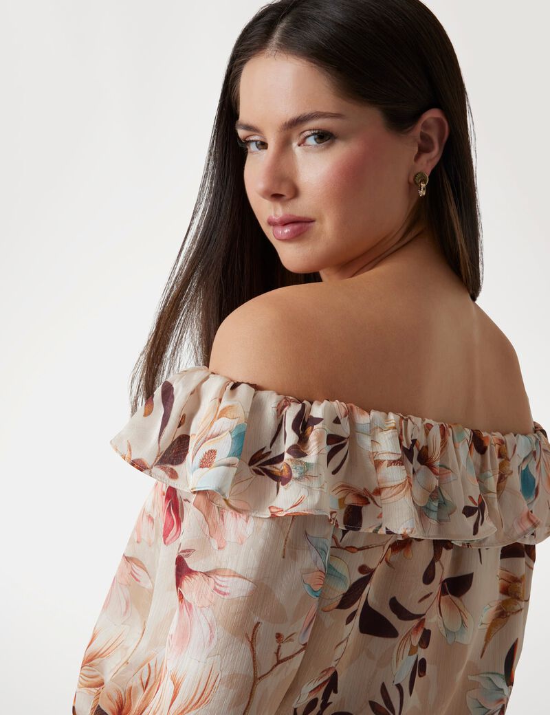 Printed chiffon blouse