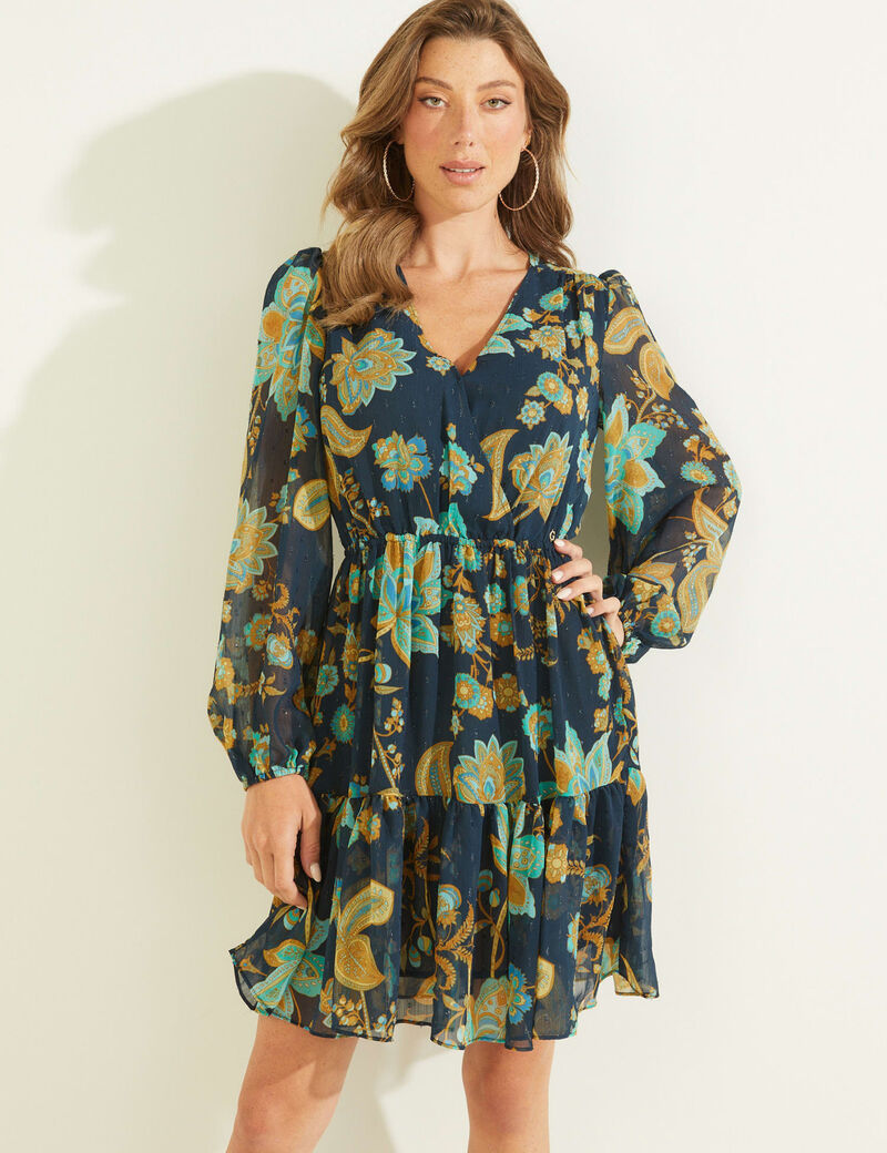 Multi-Colour Midi Dress