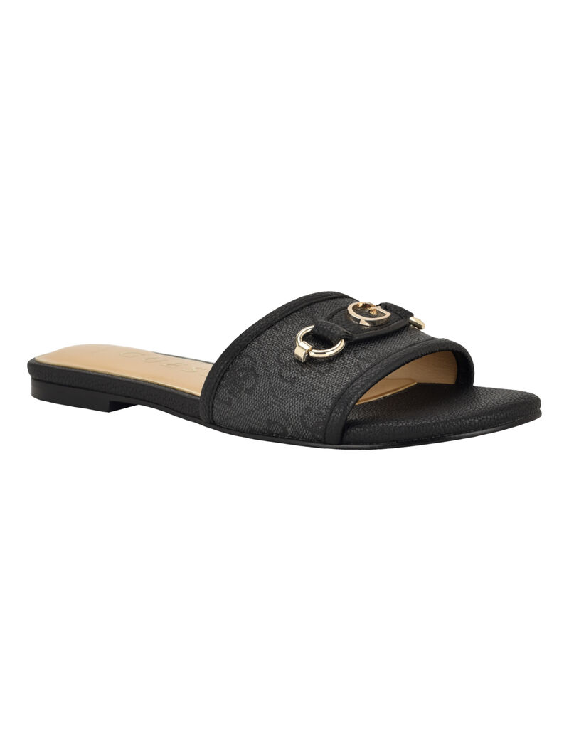 guess hammi logo slide sandals