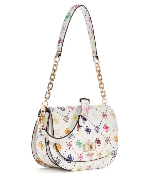 EMELIE LOGO FLAP SHOULDER BAG