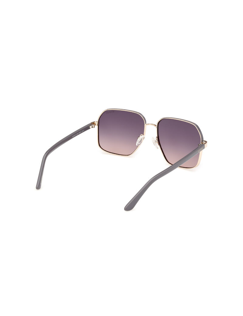 Geometric metal frame sunglasses
