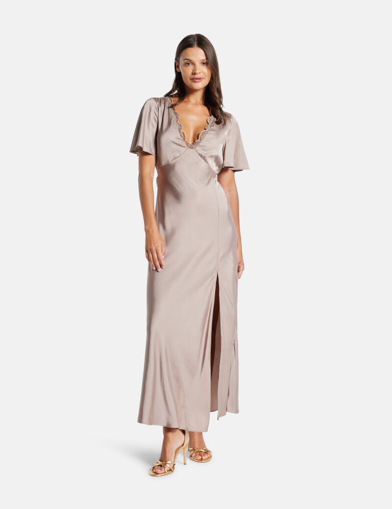Martine split long dress
