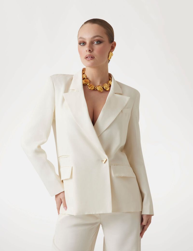 سترة مارسيانو المصنوعة من مزيج الكتان