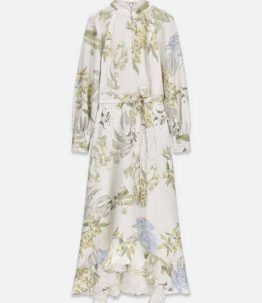 Miriam Belted Ls Maxi Dress