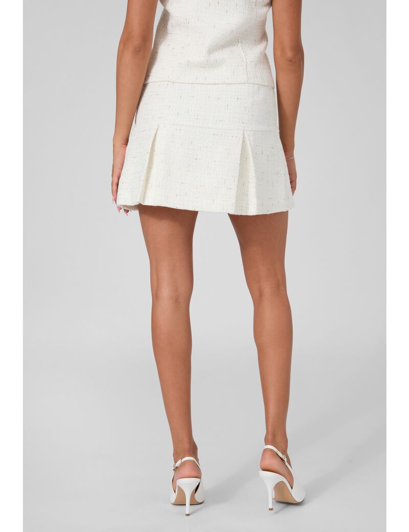 جيس pleated tweed mini skirt