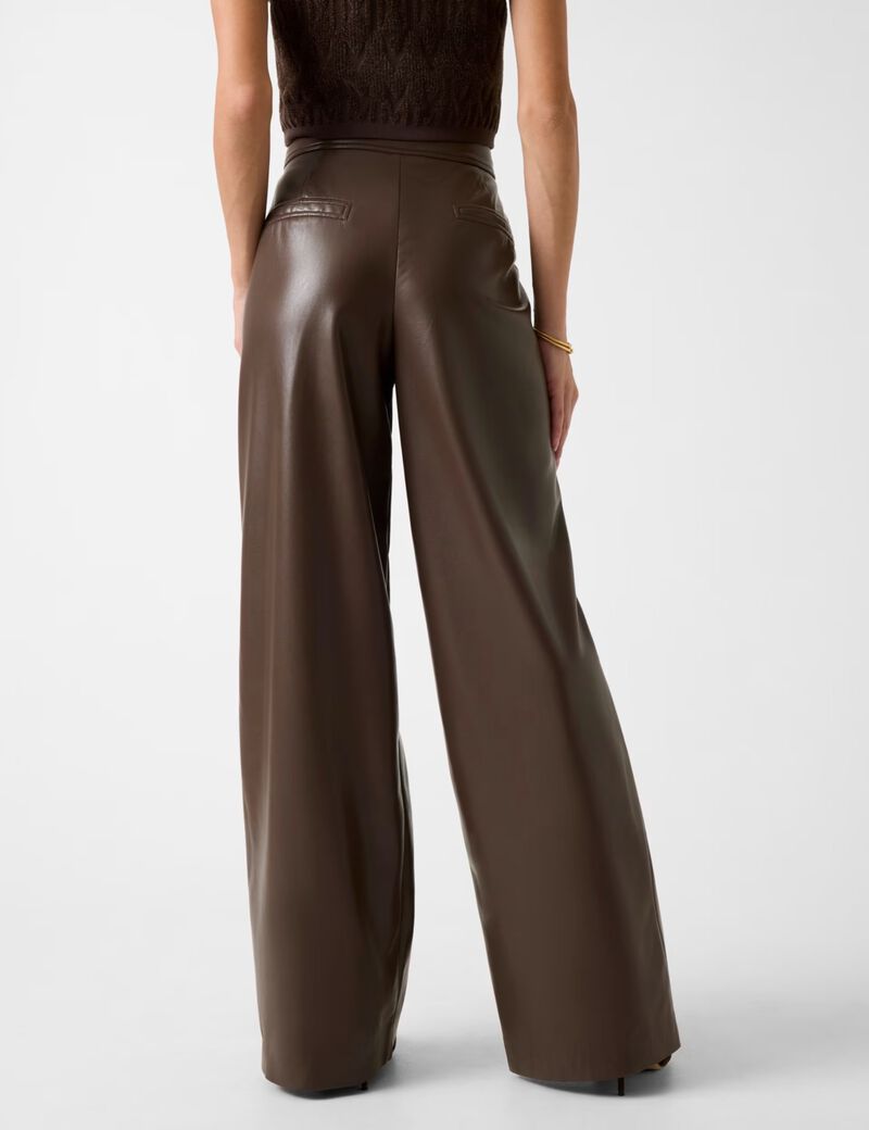 Marciano faux-leather wide-leg pants