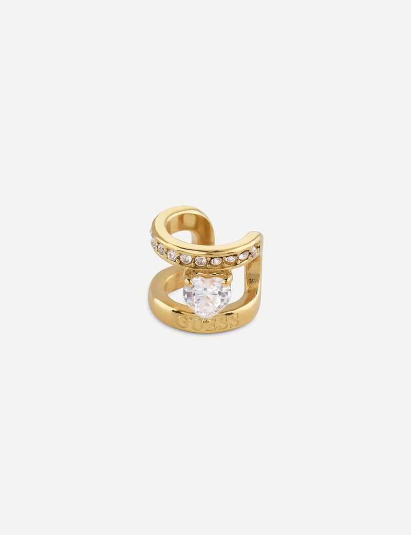 جيس heart crystal mono earcuff