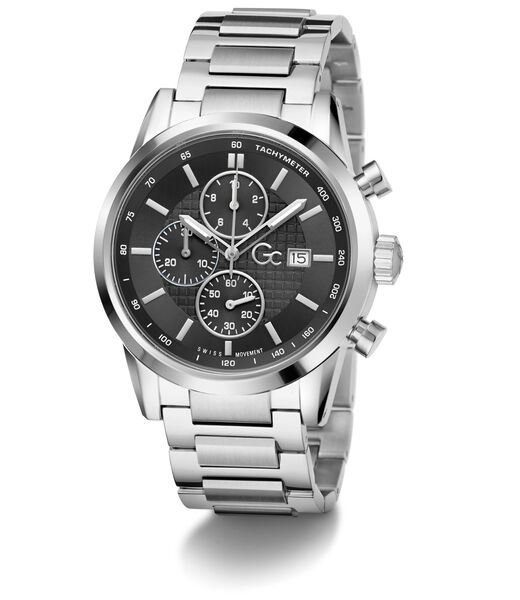 Gc Dress Men S 3540 D Mvmt Black Dail 10 Amt Silver Stainless Steel Brct
