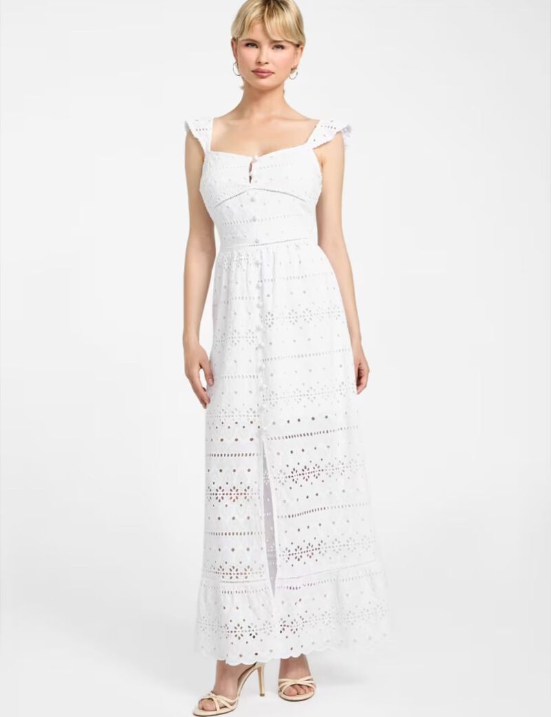 Long broderie anglaise dress