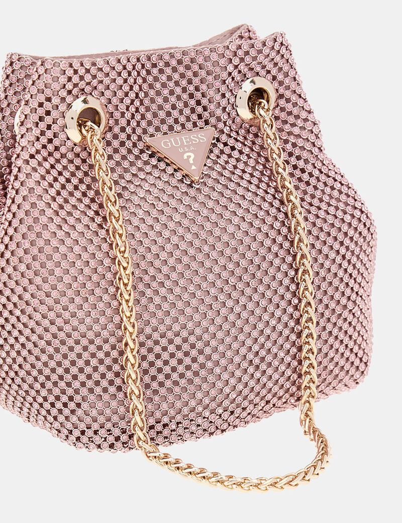 Zalina rhinestone mini bucket bag
