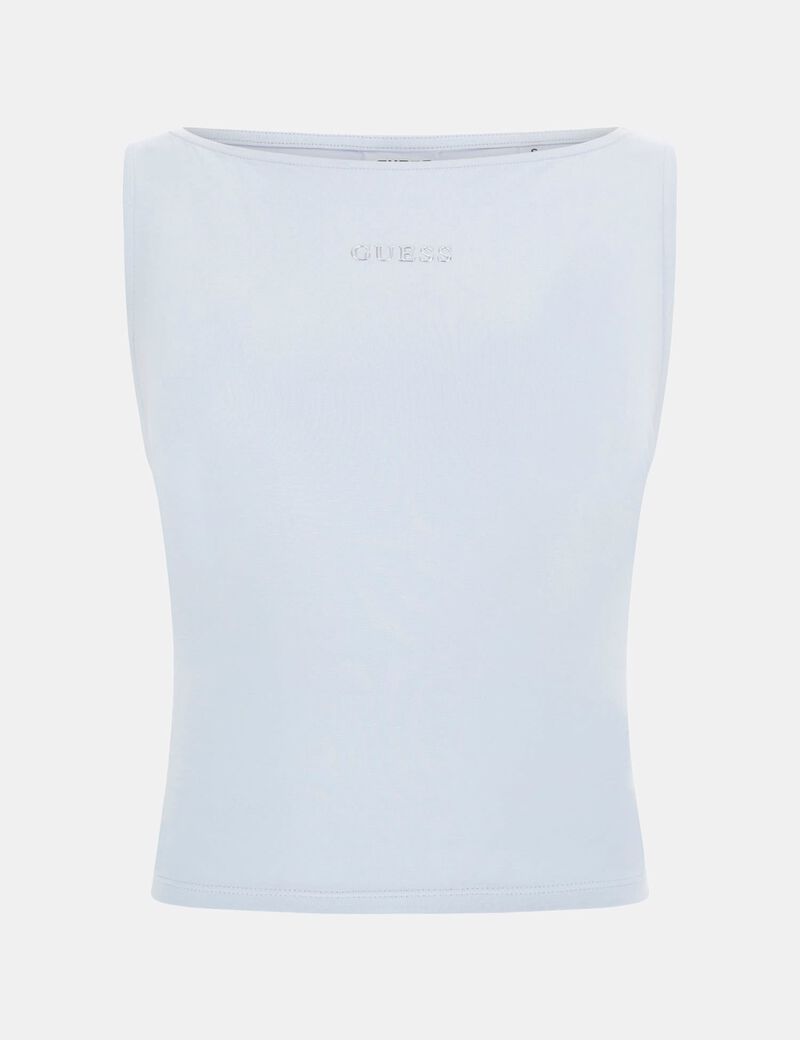 قميص بدون أكمام بفتحة رقبة على شكل قارب