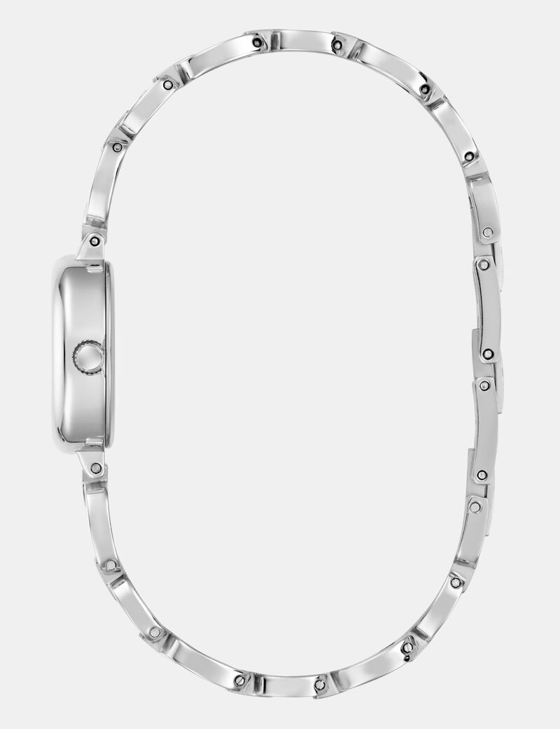 guess ladies silver tone analog watch