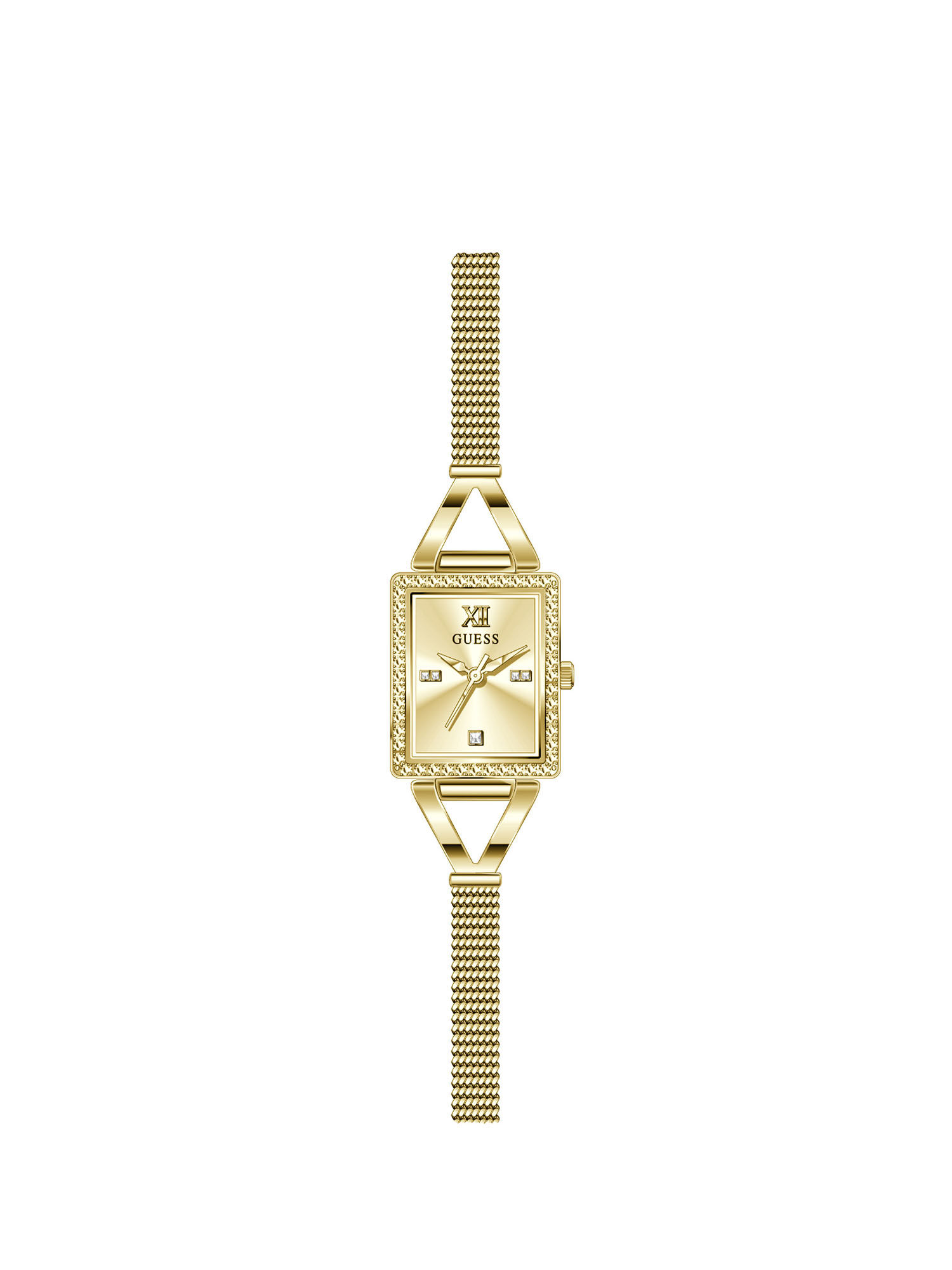 Guess gold mesh watch top