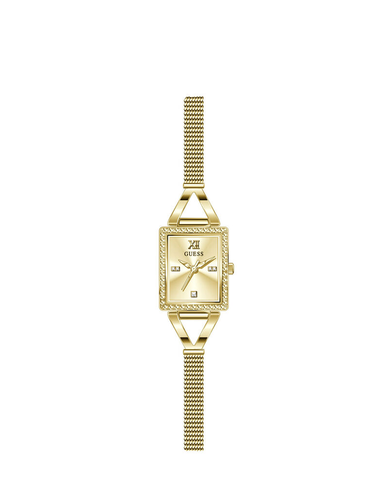 Gold Mesh Analog Watch