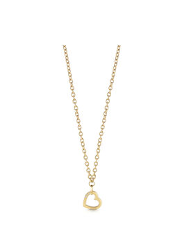 Gold Heart Charm Necklace