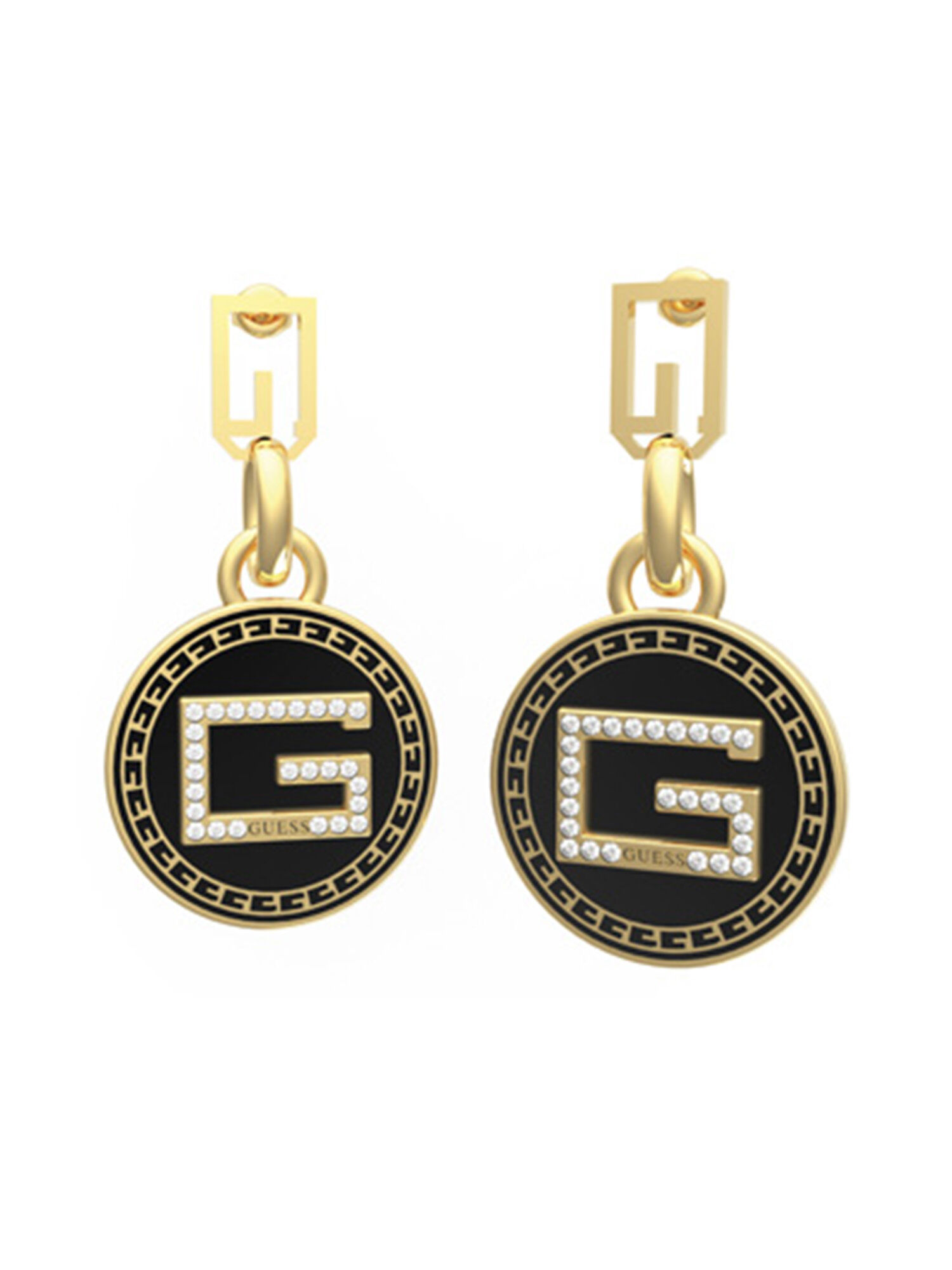 Guess logo earrings deals