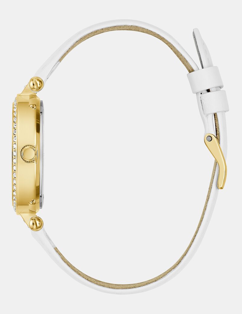 Genuine leather analogue watch